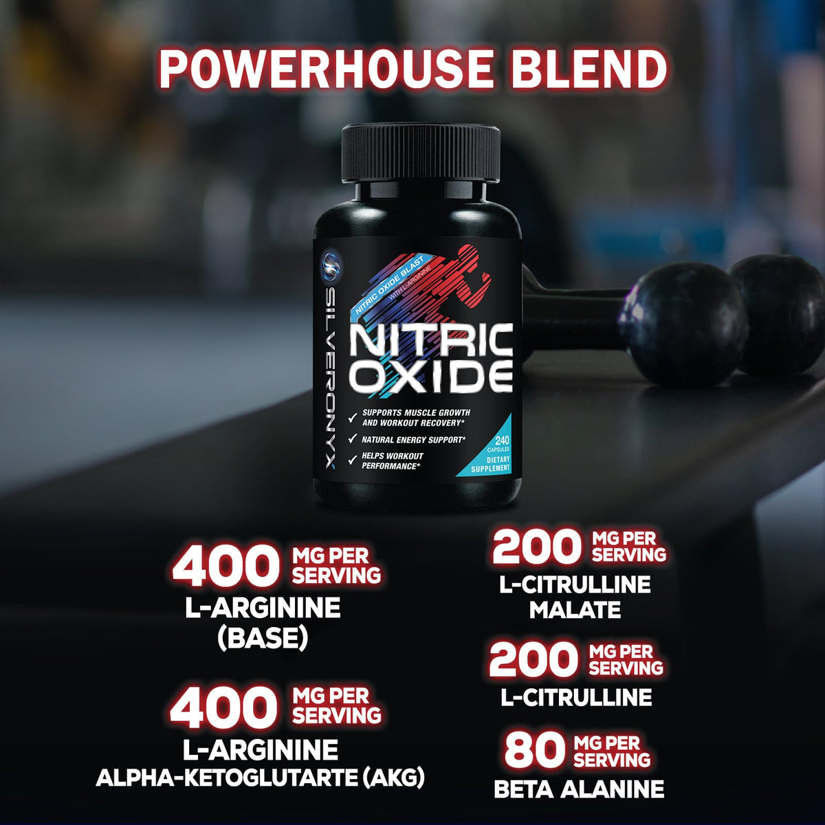 240 Capsules Nitric Oxide Booster H50161