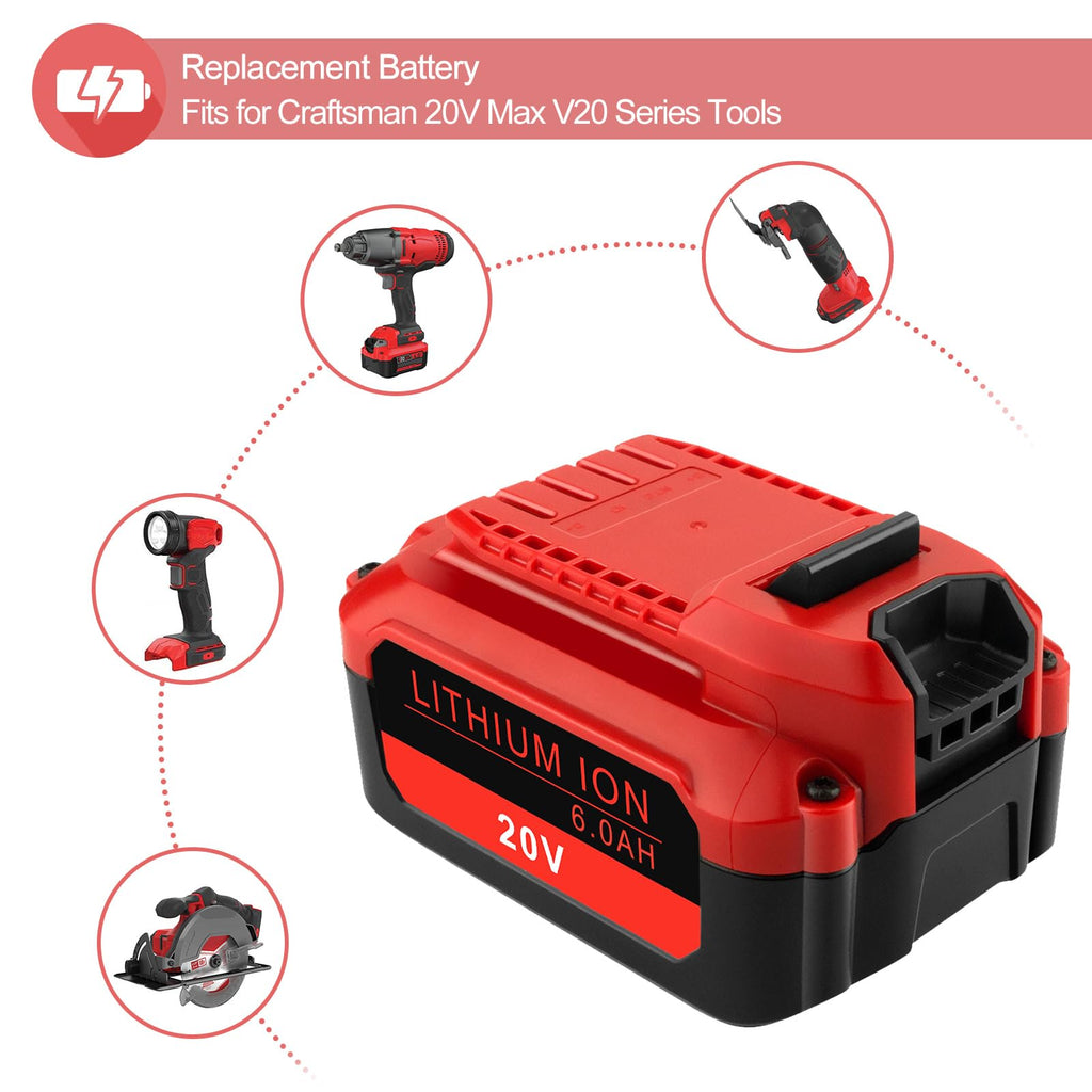 20V 6.0Ah Lithium ion Batteries and Charger Kit M305