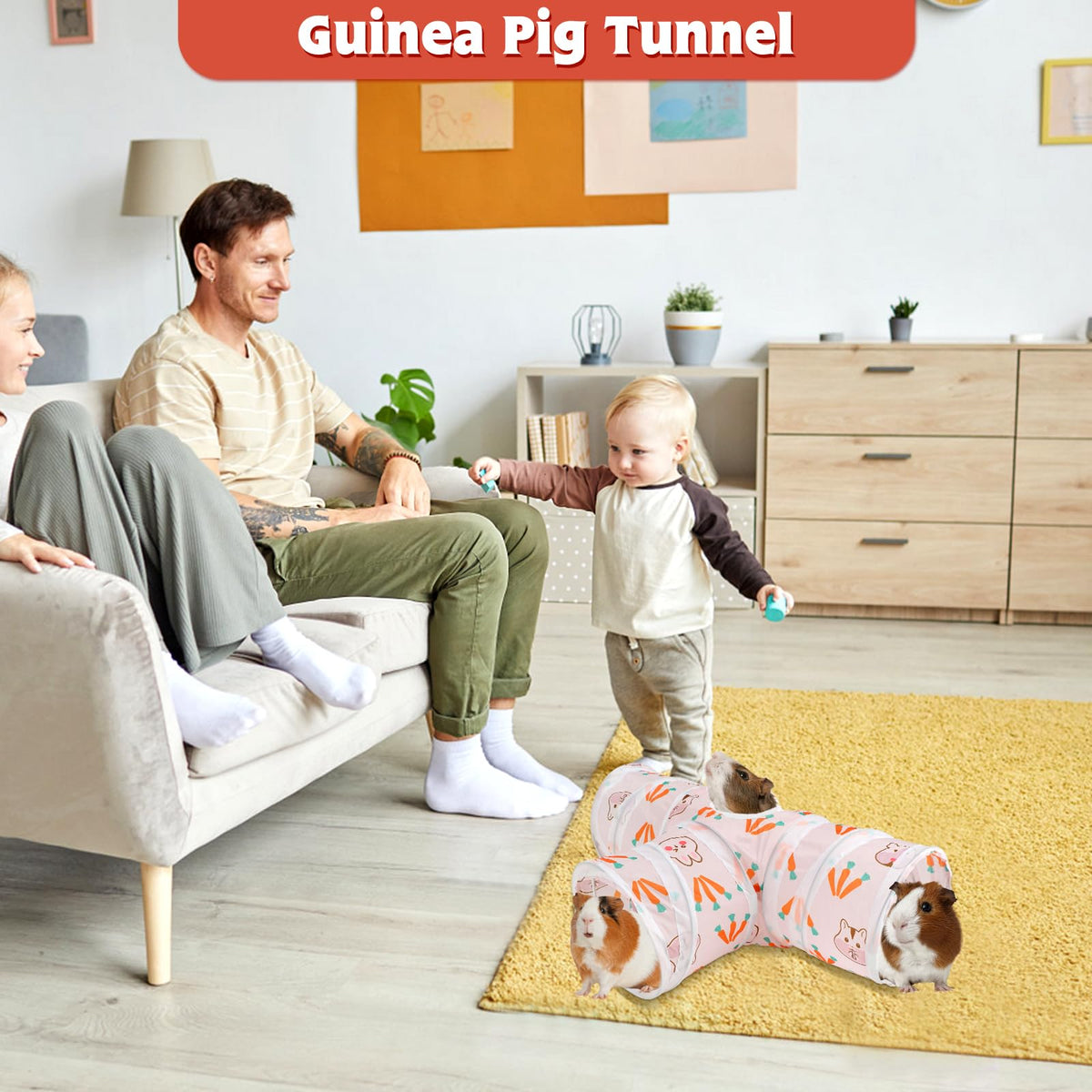 Collapsible 3 Way Bunny Tunnels & Tubes R114