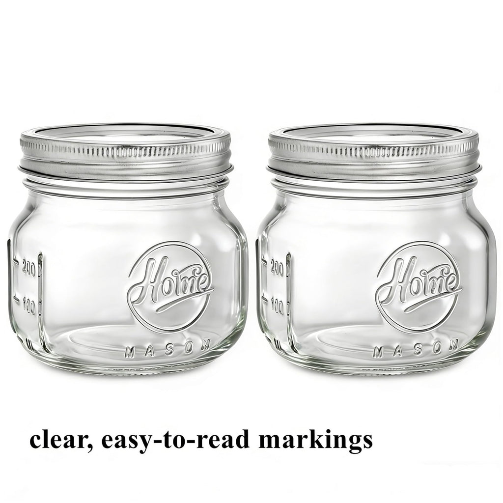12 Pack 16Oz Wide Mouth Glass Mason Jars with Airtight Lids J725243