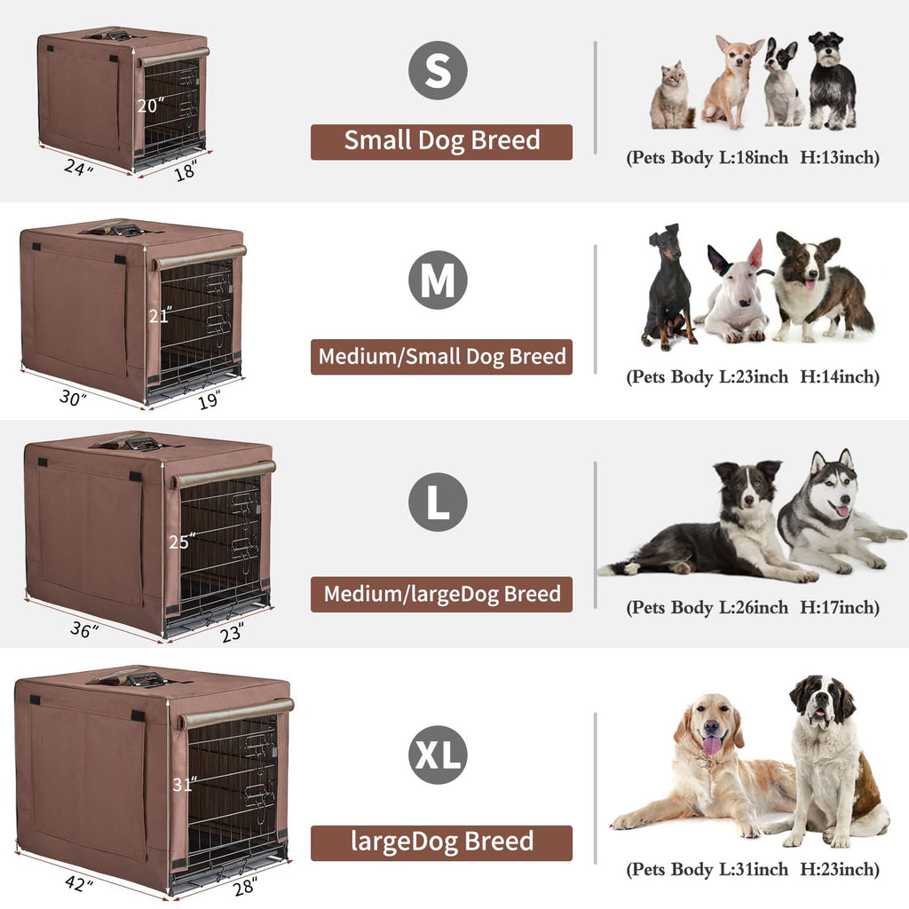 Brown Collapsible Metal Dog Crate P549