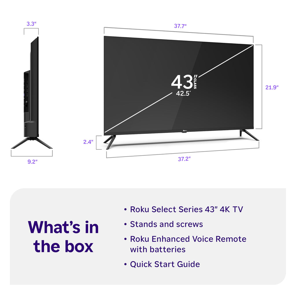 43-Inch 4K HDR LED Smart TV A8127
