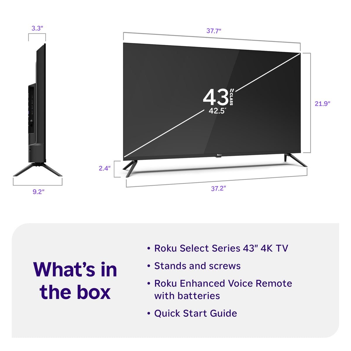 43-Inch 4K HDR LED Smart TV A8127