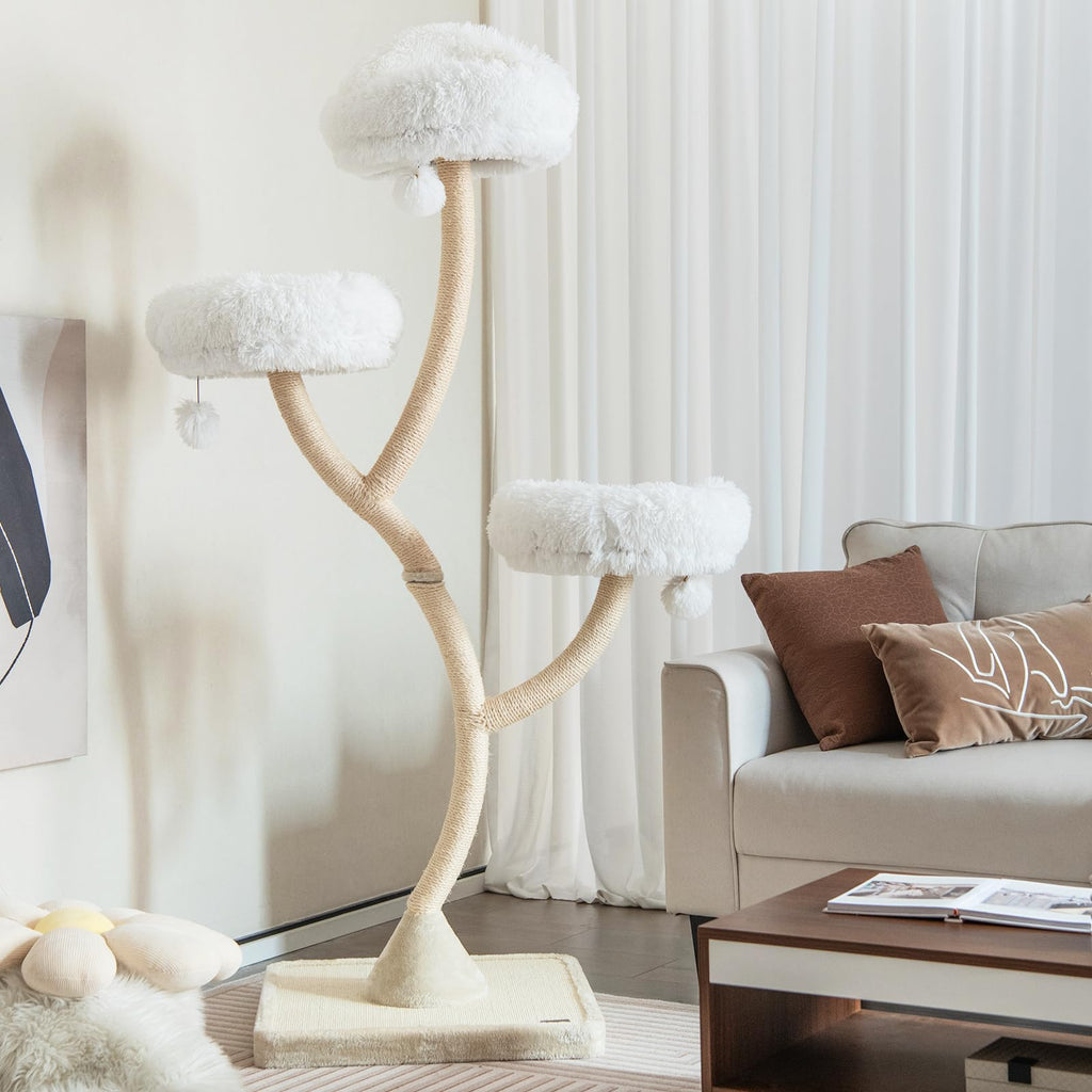 70 Inch Multi-Level Cat Tree with Perches and Scratching Posts P494957