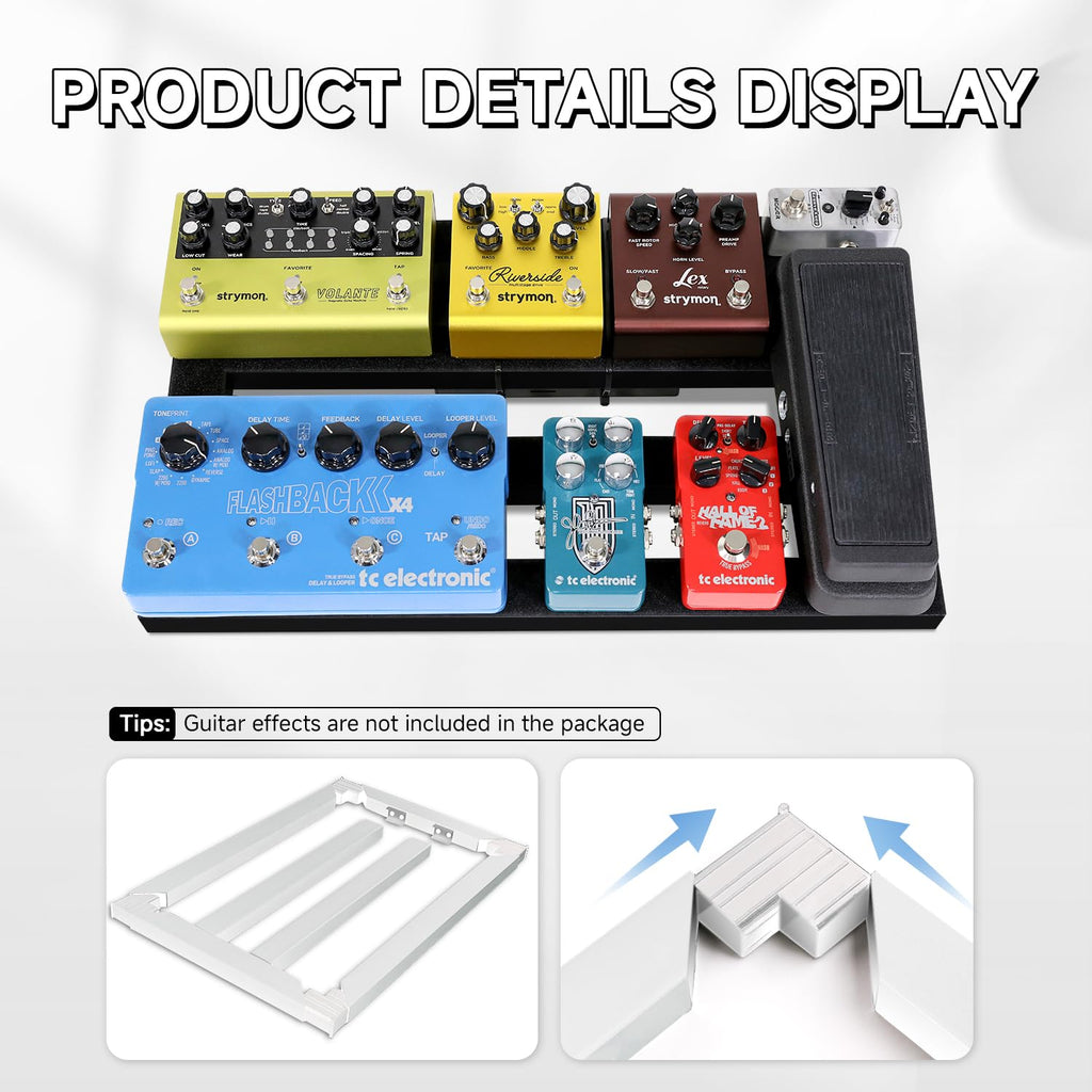 Aluminum Alloy Guitar Pedal Board with Carry Bag X7929