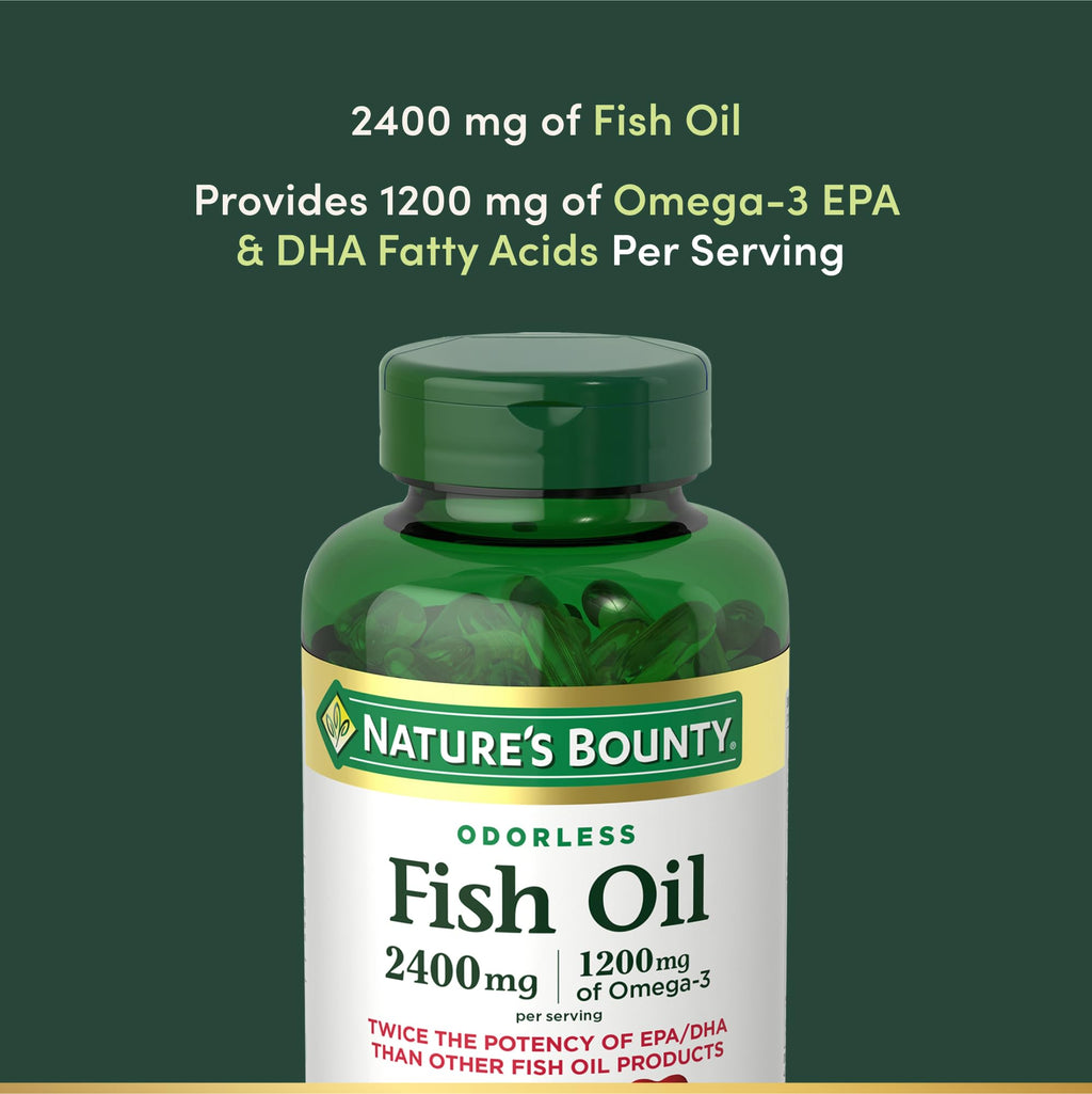 1200mg Omega-3 Fish Oil Softgels, 90 Ct U971515