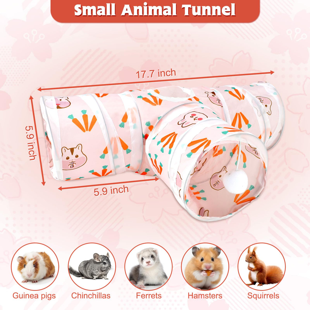 Collapsible 3 Way Bunny Tunnels & Tubes R114