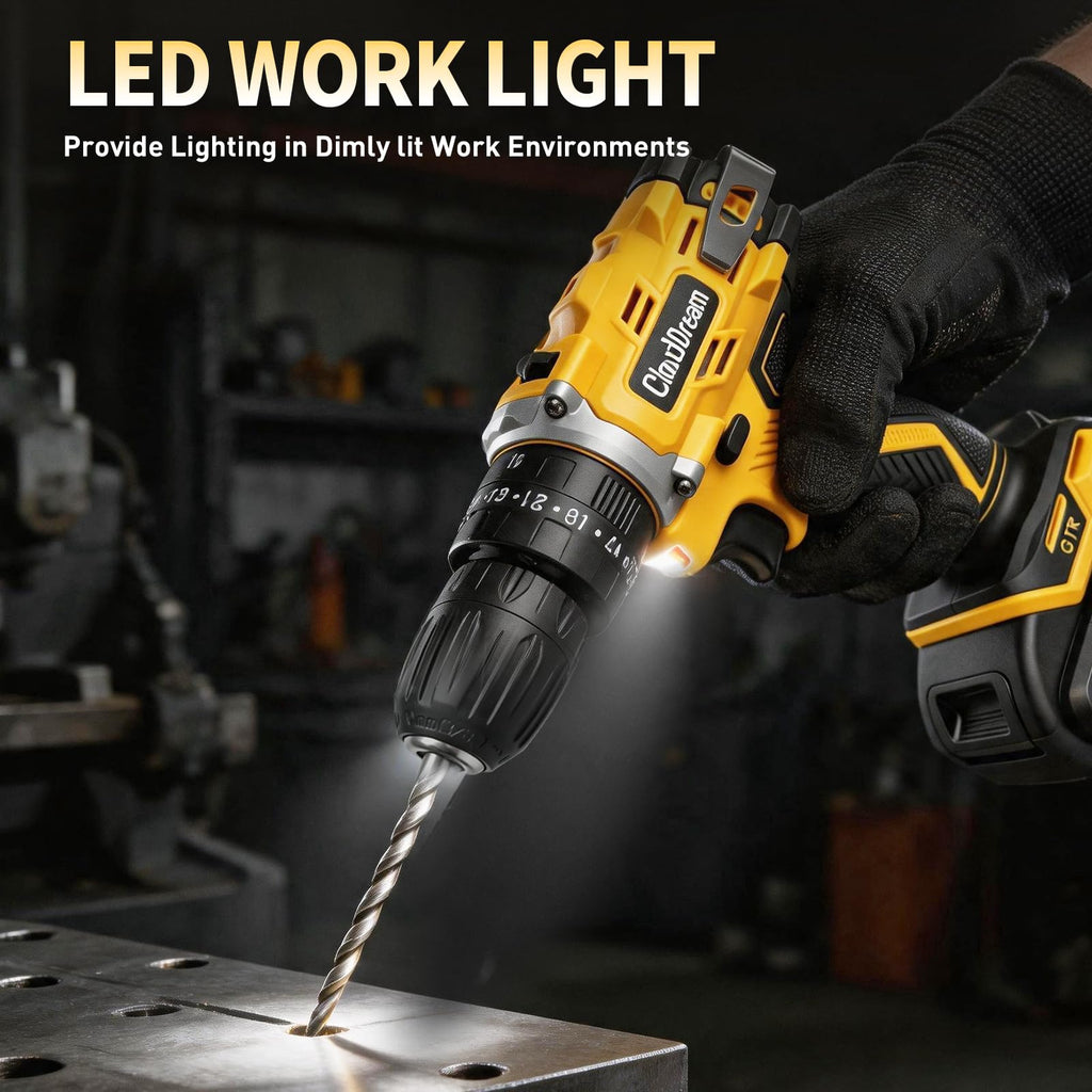 21V Cordless Drill Set with 2 Batteries and Charger N137806