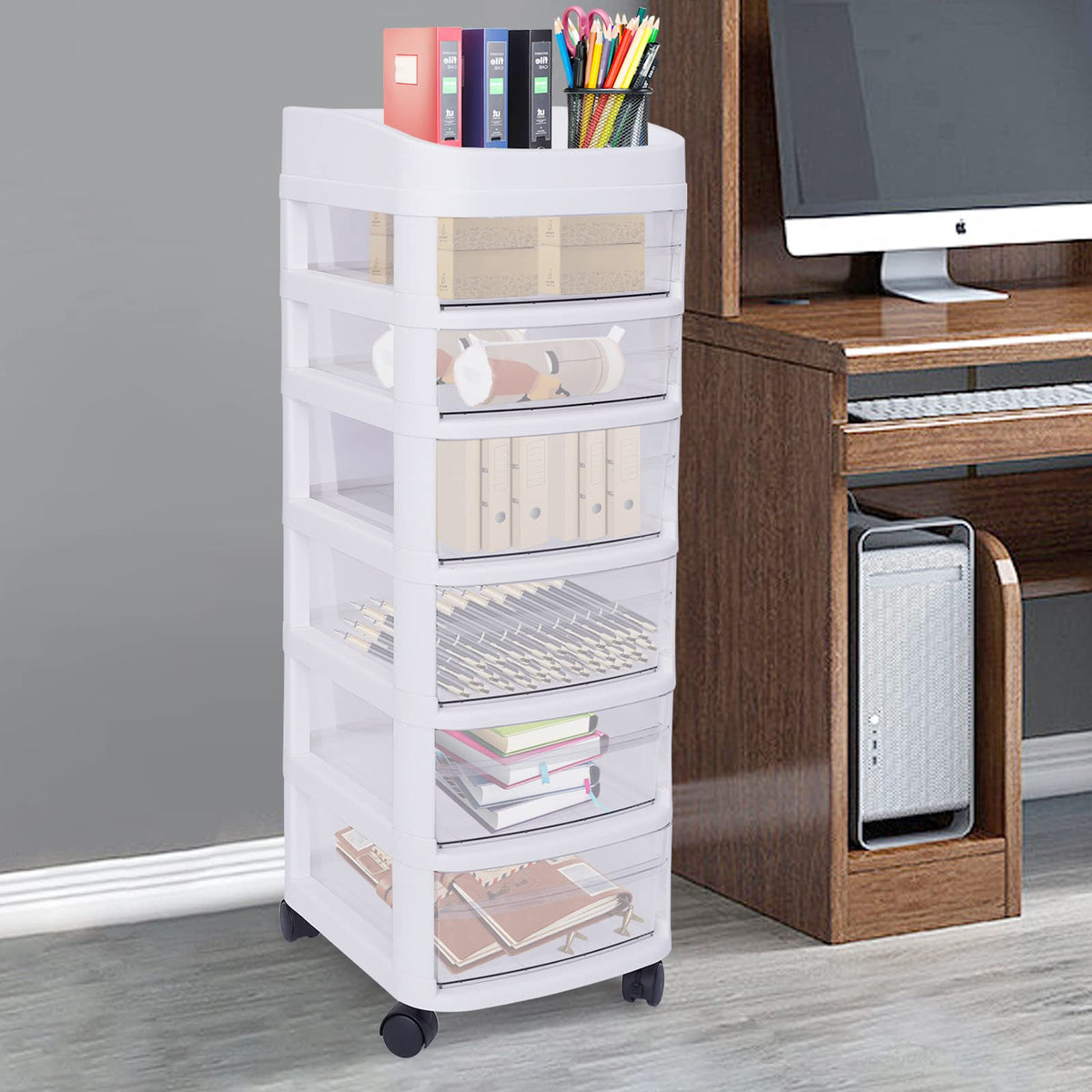 6 Drawer Rolling Storage Cart with Wheels G903