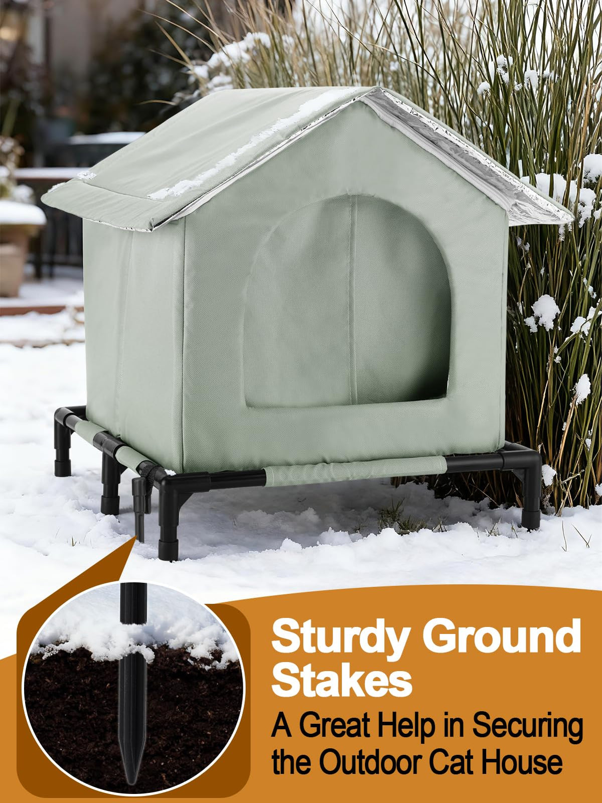 Weatherproof Outdoor Cat House L1749