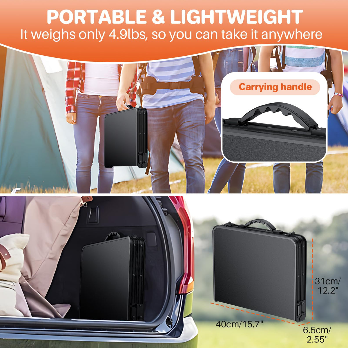 Waterproof Camping Tables with Plastic Tabletop R4776