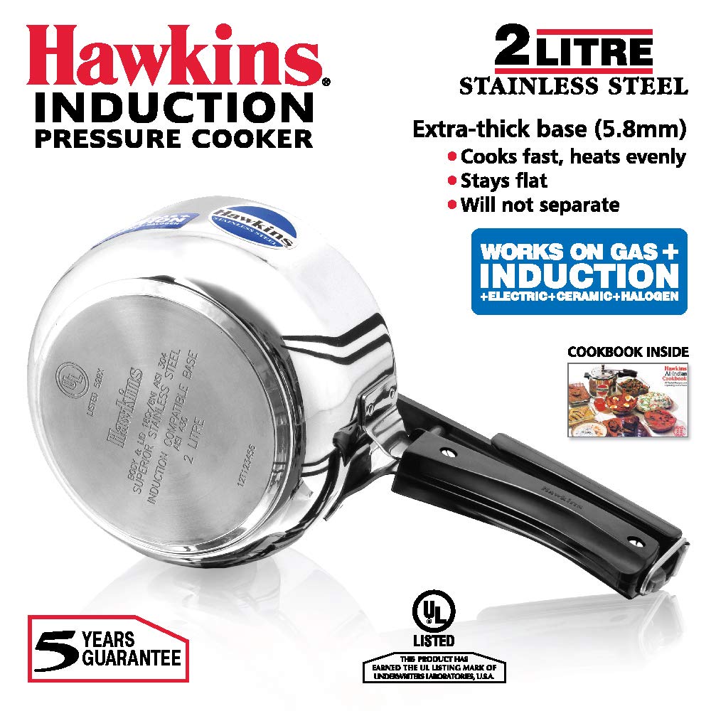 2 Litre Silver Pressure Cooker S832