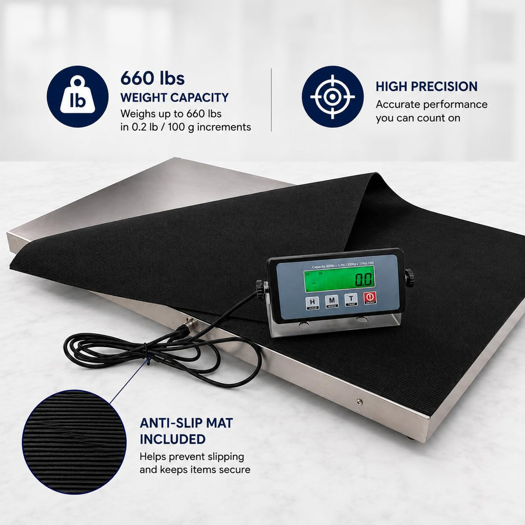 Heavy Duty 660 Pounds Veterinary Dog Scale with Stainless Steel Platform N811