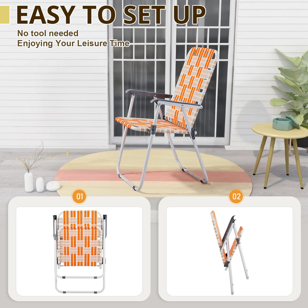 Folding Camping Chairs Set of 2 Steel J343