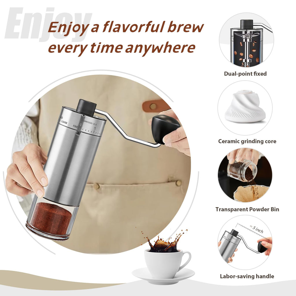 Manual Coffee Grinder, Ceramic Burr D90925