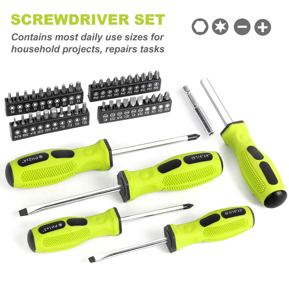 225-Piece Home Repairing Tool Kit with Tool Box O91546