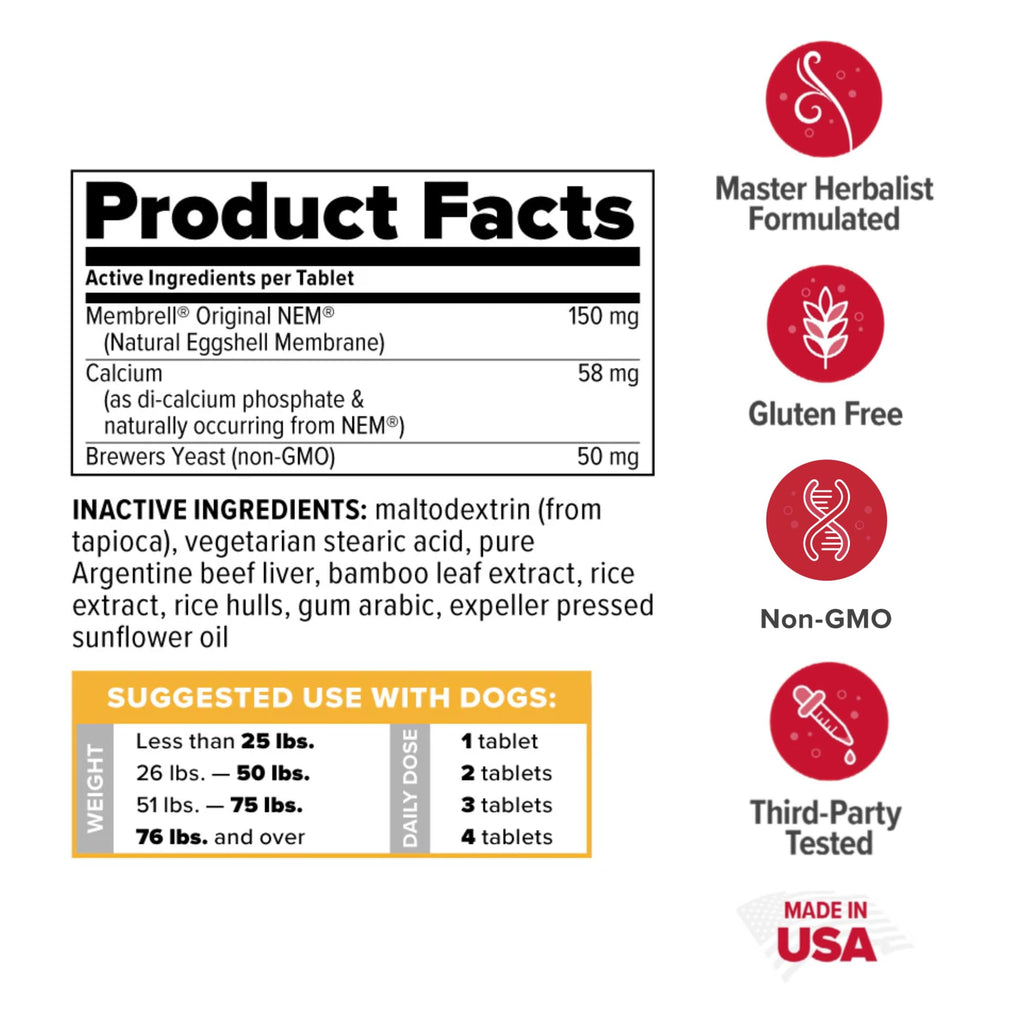 Joint Health Support for Dogs 60 Tablets B789595