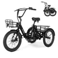 20'' Folding Electric Trike 750W 3-Wheel Bike with Removable Battery Y211
