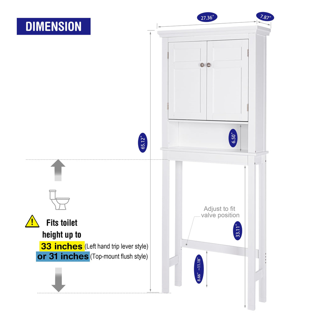 White Over The Toilet Storage Cabinet L84706