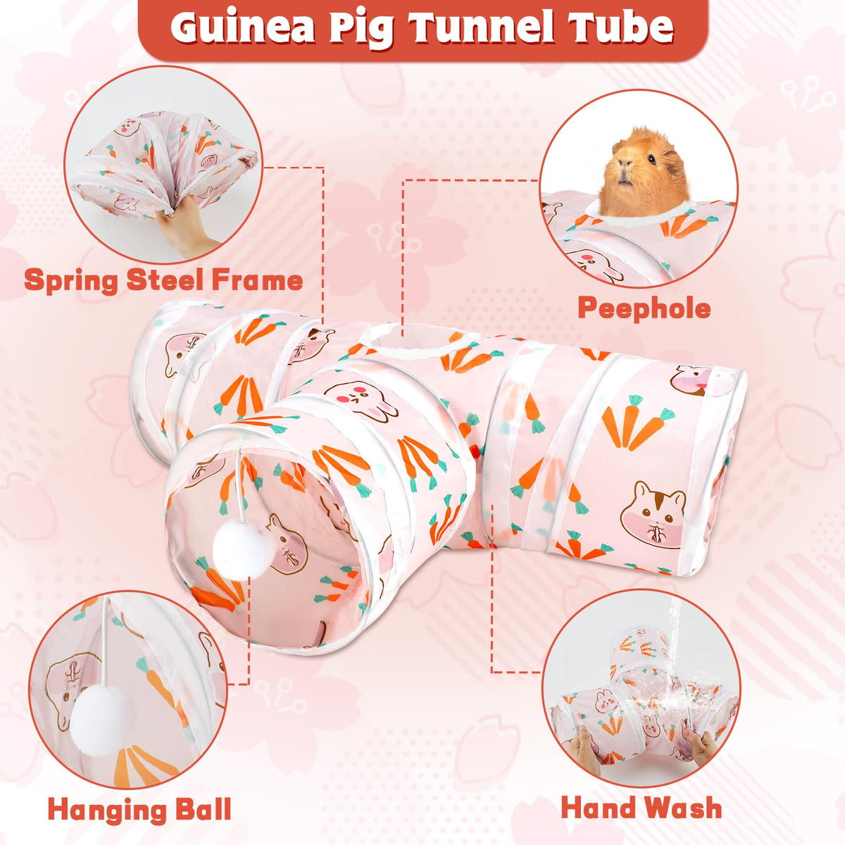 Collapsible 3 Way Bunny Tunnels & Tubes R114