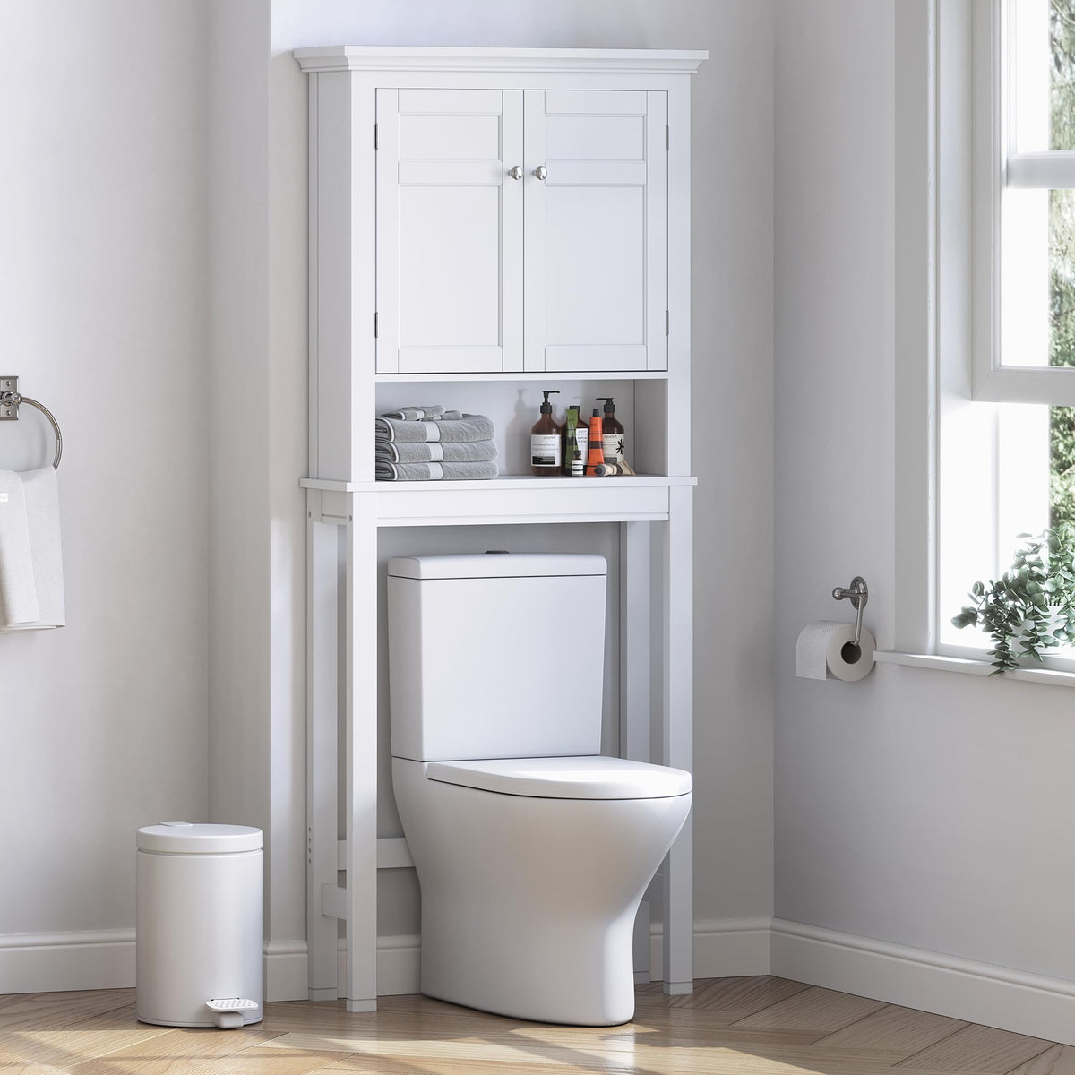 White Over The Toilet Storage Cabinet L84706