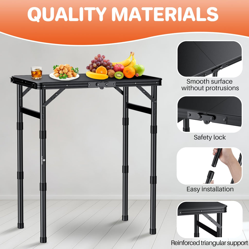 Waterproof Camping Tables with Plastic Tabletop R4776