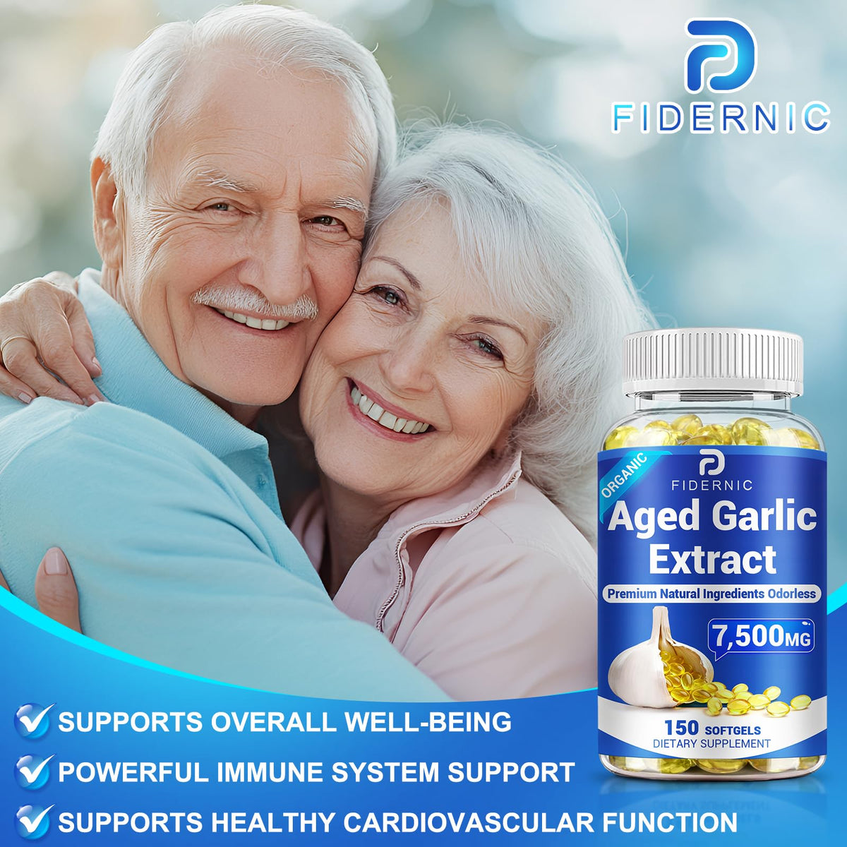 Odorless Organic Garlic Supplement 150 Softgels P797420