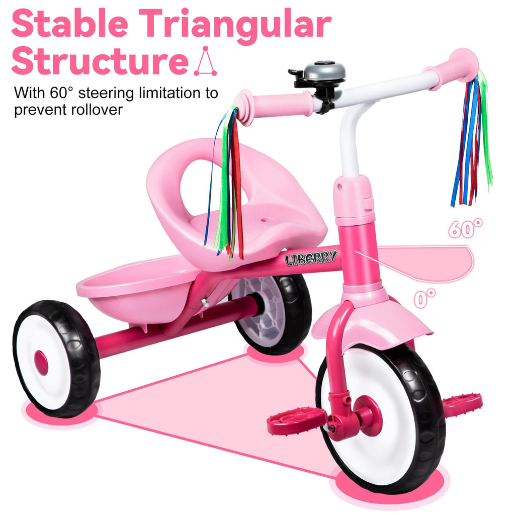 Pink 3 Wheel Toddler Tricycle Y823894