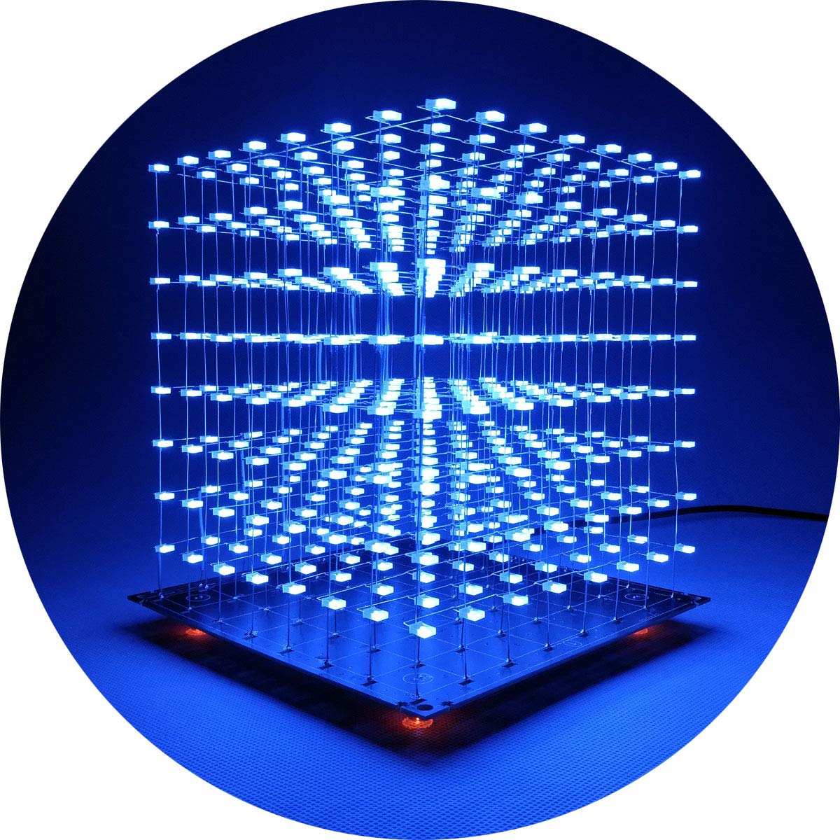 3D Led Cube DIY Electronics Kit 8x8x8 Led Cube DIY Soldering Project Kit G576