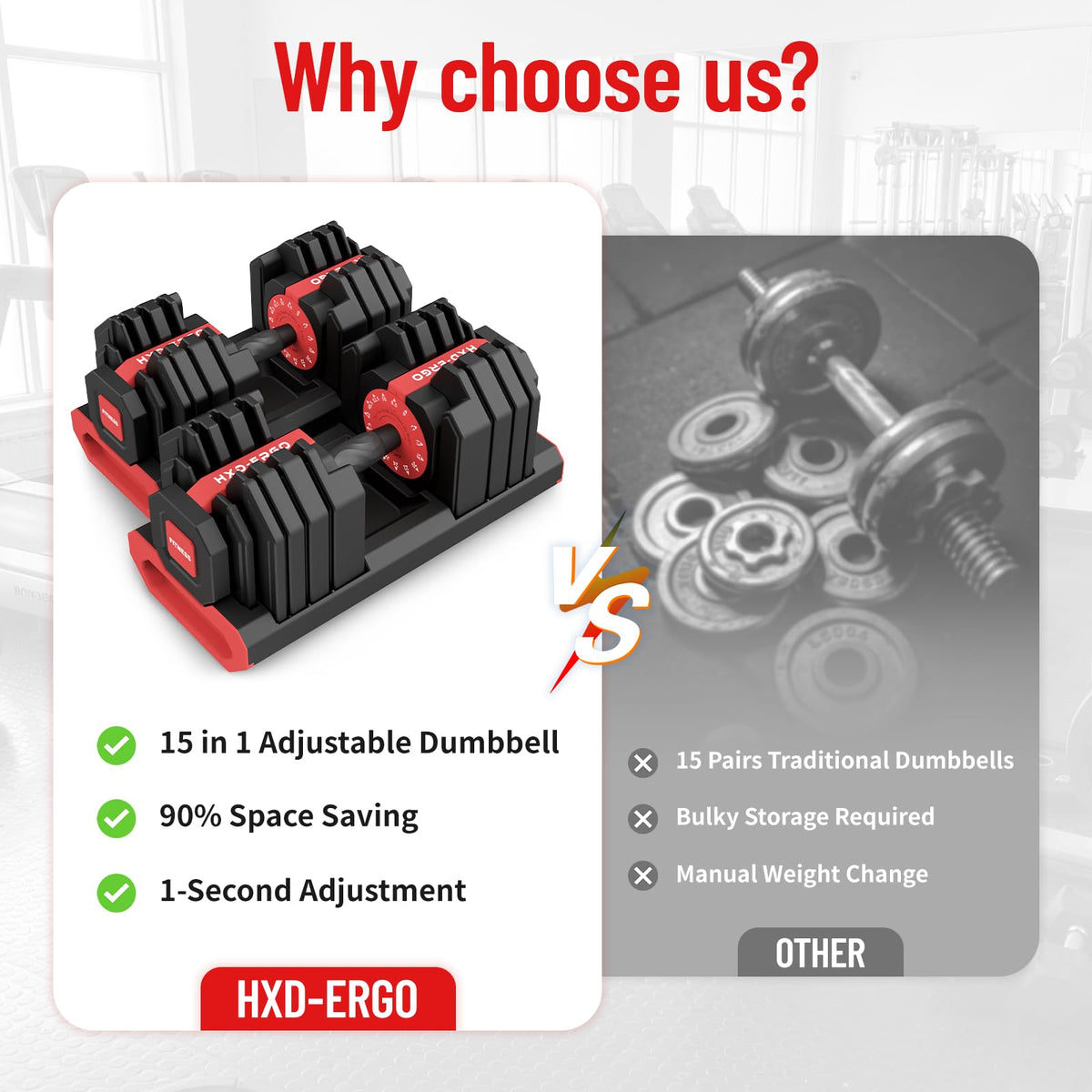 15 in 1 Adjustable Dumbbell Weight K6875