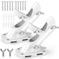 Flag Pole Holder Heavy-Duty Aluminum 1" Inner Diameter 2 Positions White 2 Pack Q801