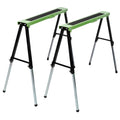 2 Pack Heavy Duty Steel Folding Sawhorse with Carry Handle V6317