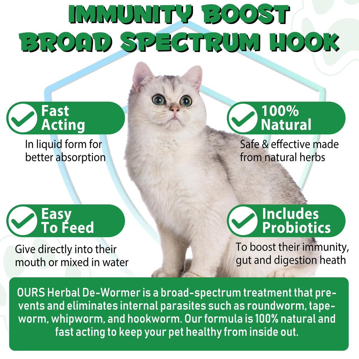 Natural Probiotic Digestive Support Supplement Drops for Cats D35219