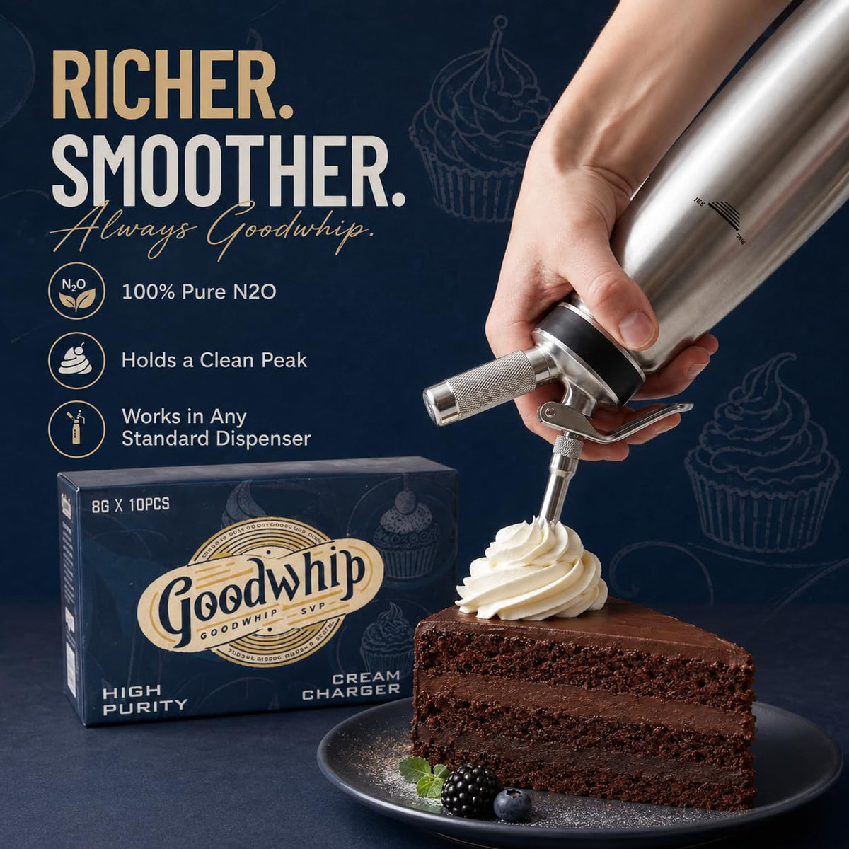 8g N2O Whipped Cream Chargers 10-Pack T9391