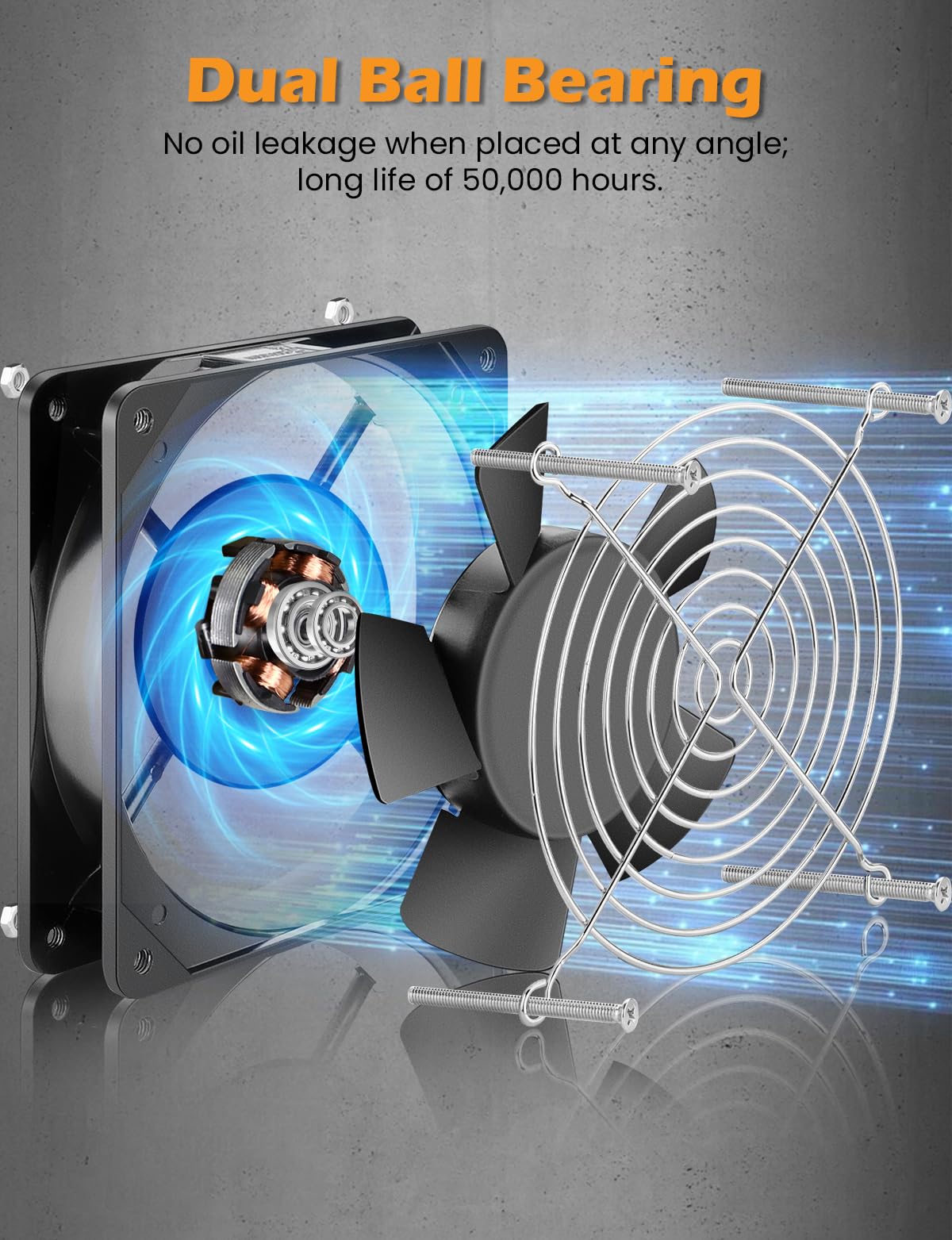 120mm x 25mm AC Ball Bearing Computer Fan C220941