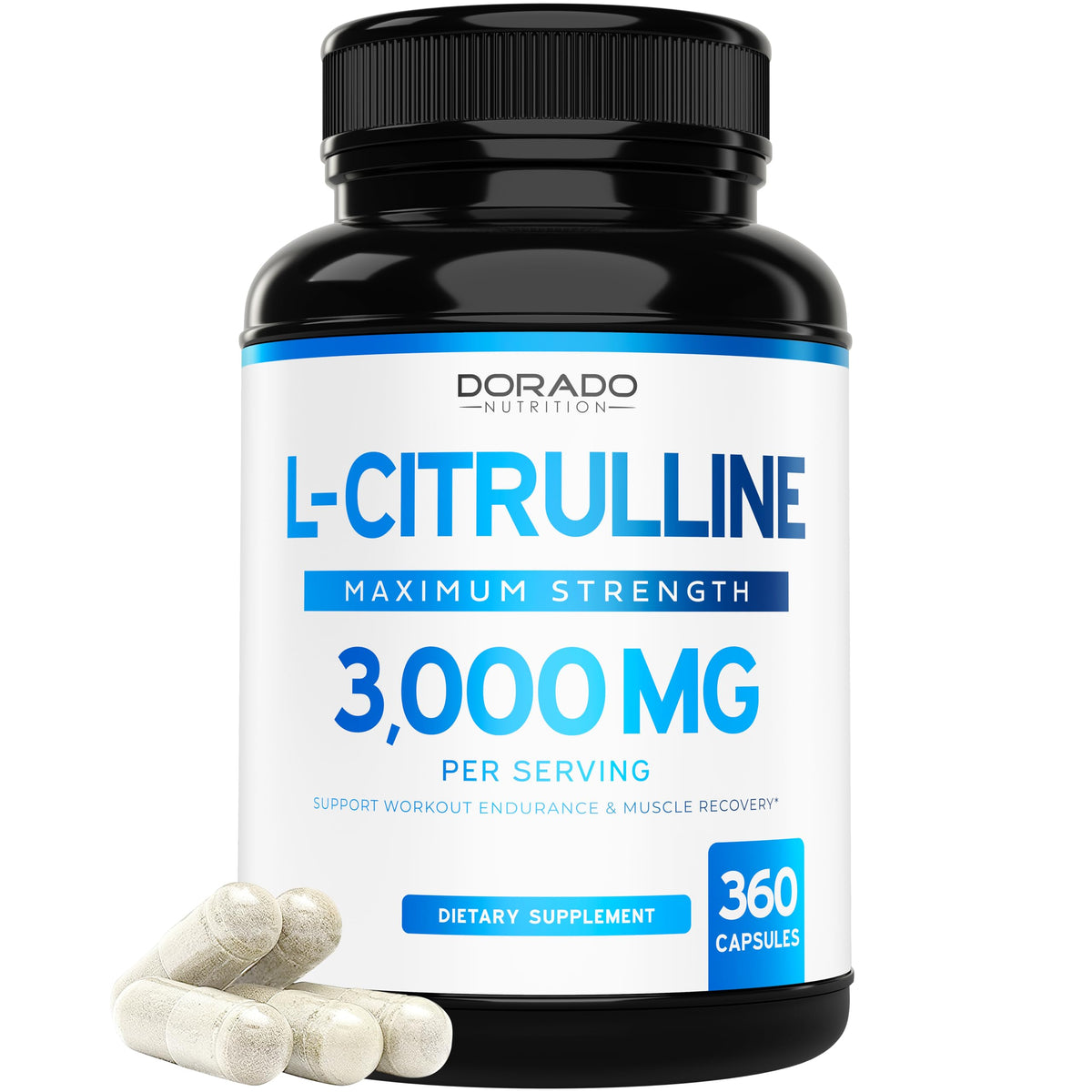 L Citrulline 3000mg 360 Capsules Vegan Non-GMO N9167
