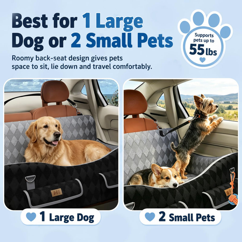Medium & Large Dog Car Seat with Memory Foam Cushion Y2607