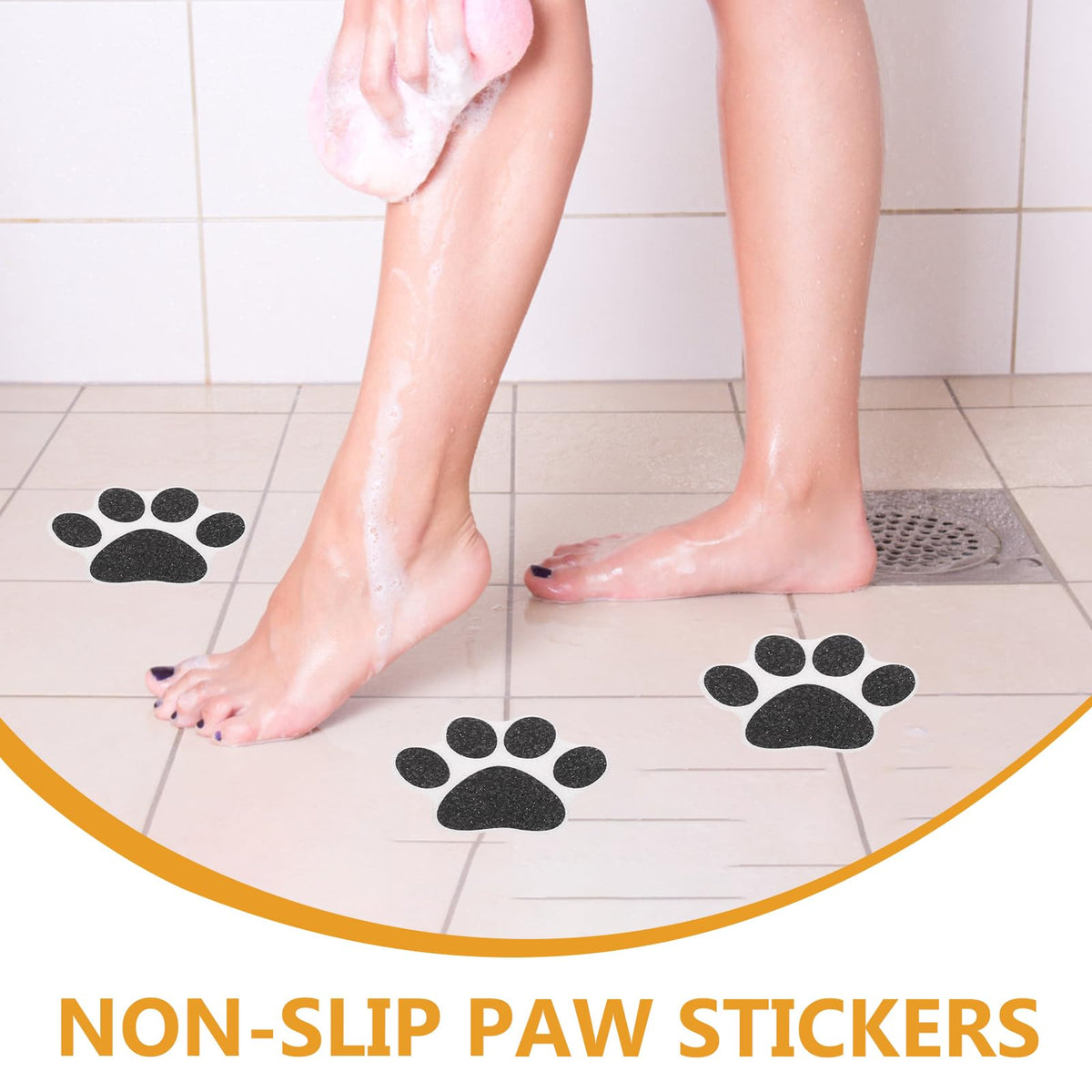 Non Slip Bathtub Stickers 10 pcs Dog Paw Decals F585