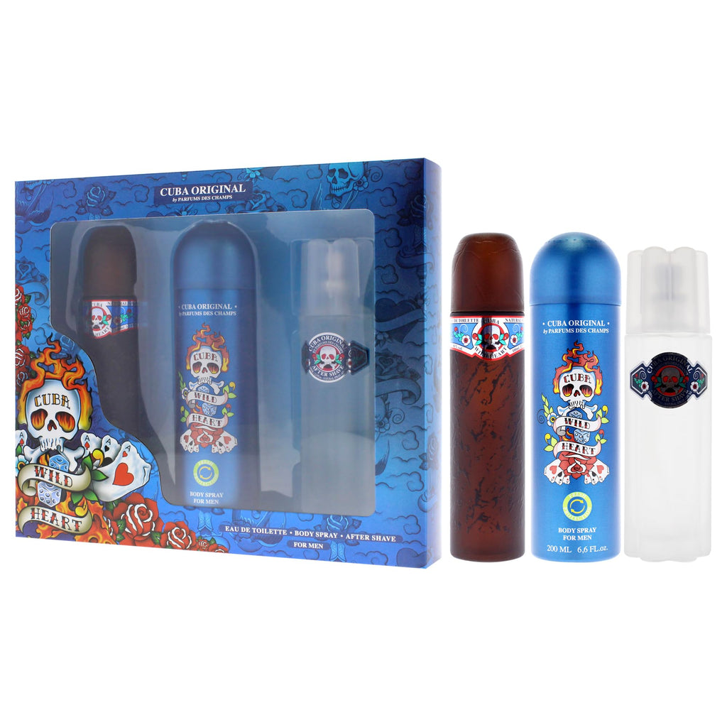 3 Pieces Eau de Toilette After Shave Body Spray Gift Set U8571