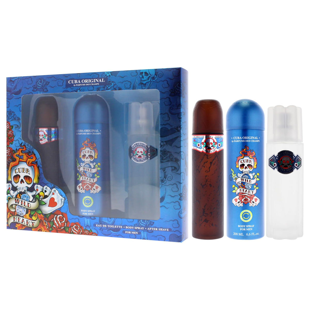 3 Pieces Eau de Toilette After Shave Body Spray Gift Set U8571