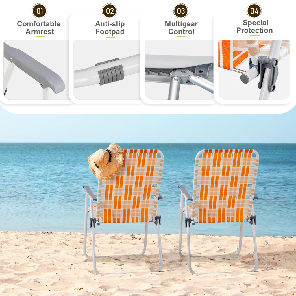 Folding Camping Chairs Set of 2 Steel J343