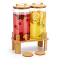 1.5 Gallon Drink Dispensers with Wood Stand C480965