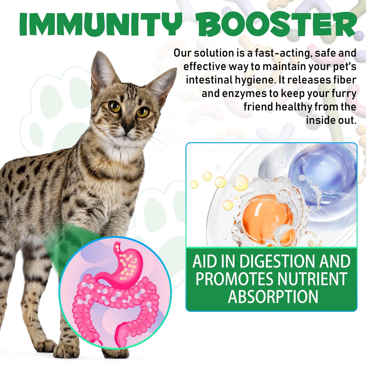 Natural Probiotic Digestive Support Supplement Drops for Cats D35219