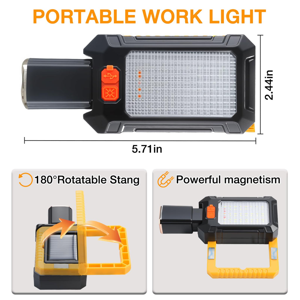 LED Rechargeable Magnetic Work Light 1000 Lumens 5 Mode 1 Pack S577