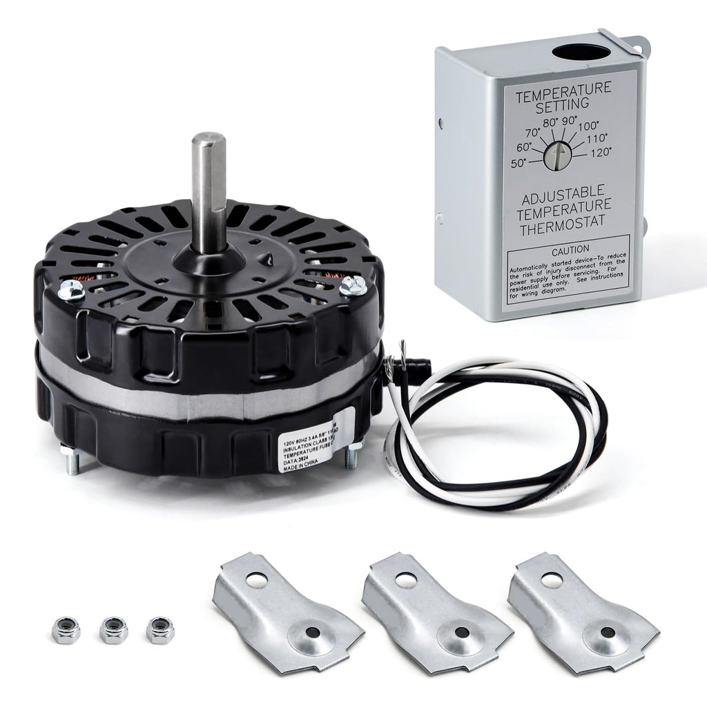 Power Vent Attic Fan Motor & Adjustable Thermostat Switch Kit R275836