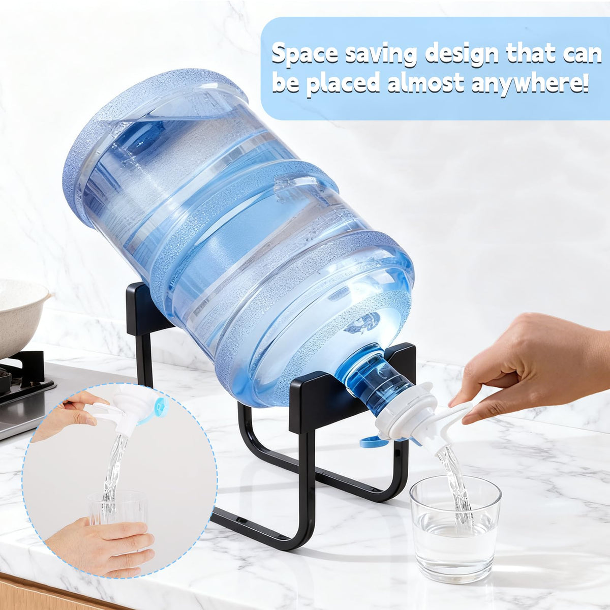 3-5 Gallon Water Jug Stand with Dispenser Valves U270