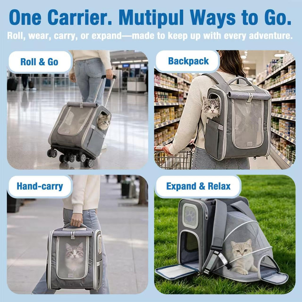 Rolling Pet Carrier Backpack H17143