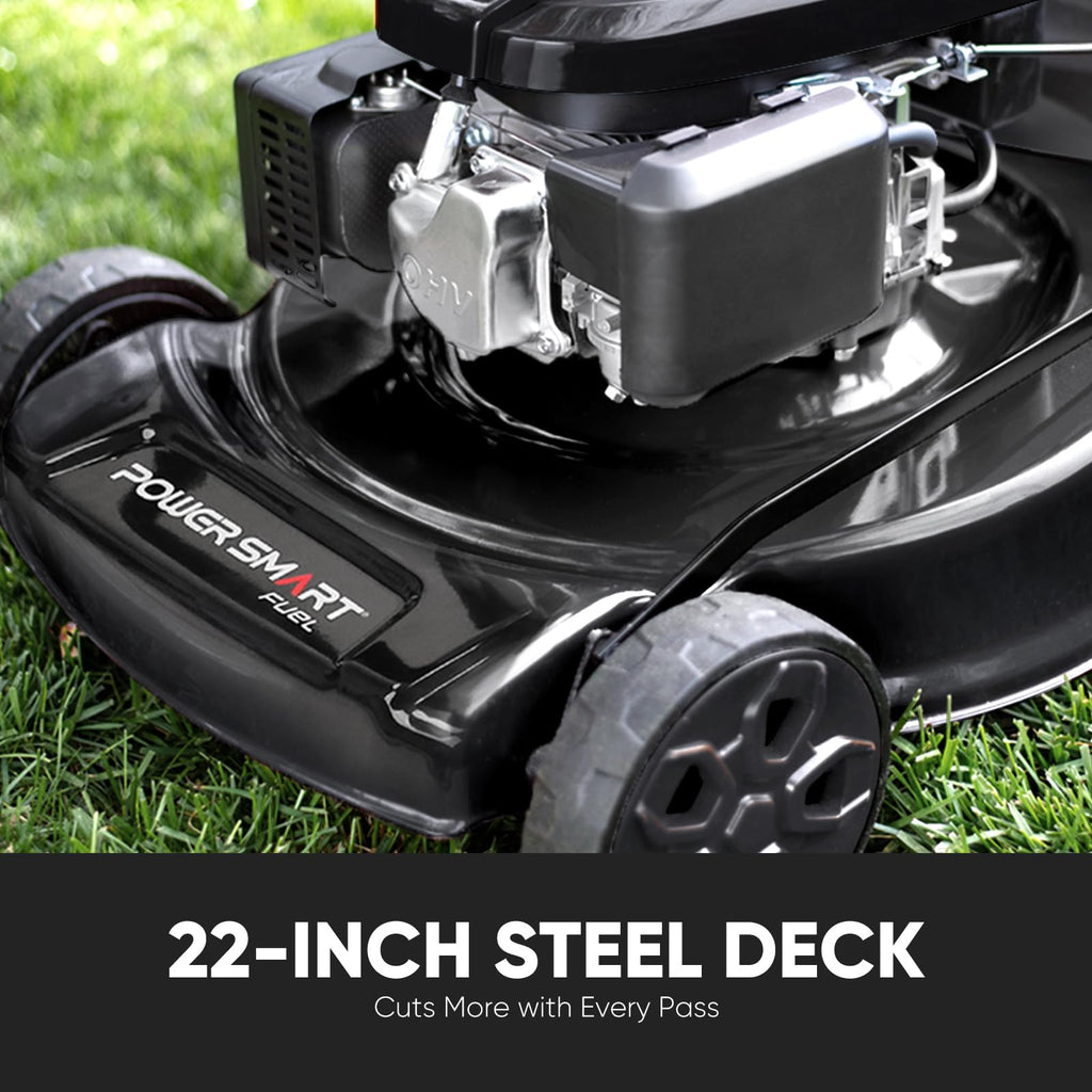 22-Inch Self Propelled Gas Lawn Mower, 170cc 4-Cycle OHV Engine H267