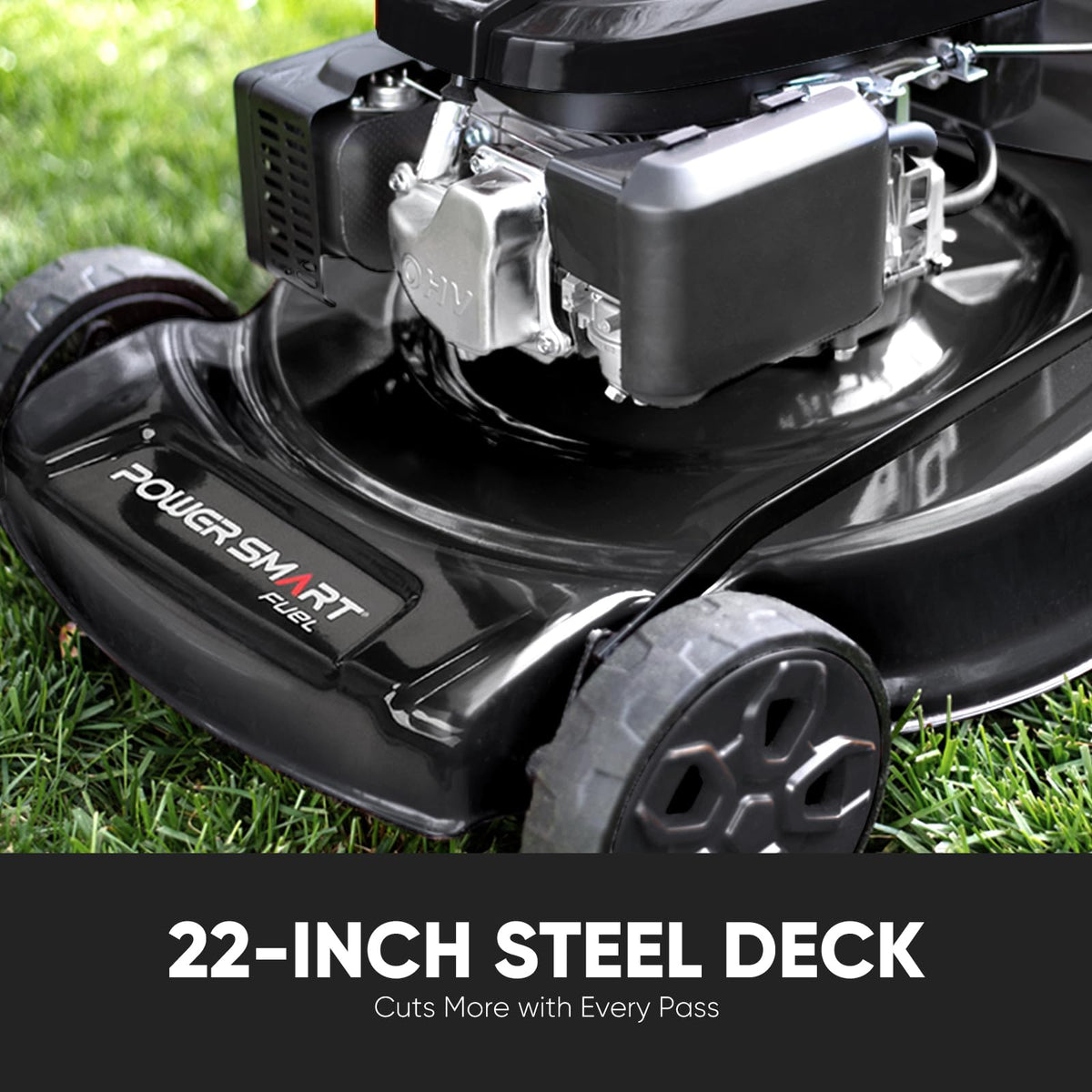 22-Inch Self Propelled Gas Lawn Mower, 170cc 4-Cycle OHV Engine H267
