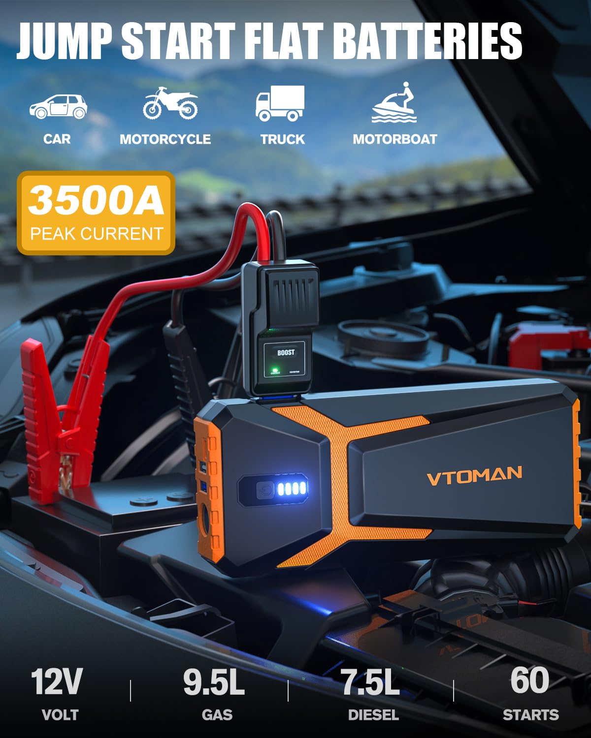 Portable 12V Lithium Jump Starter M594307